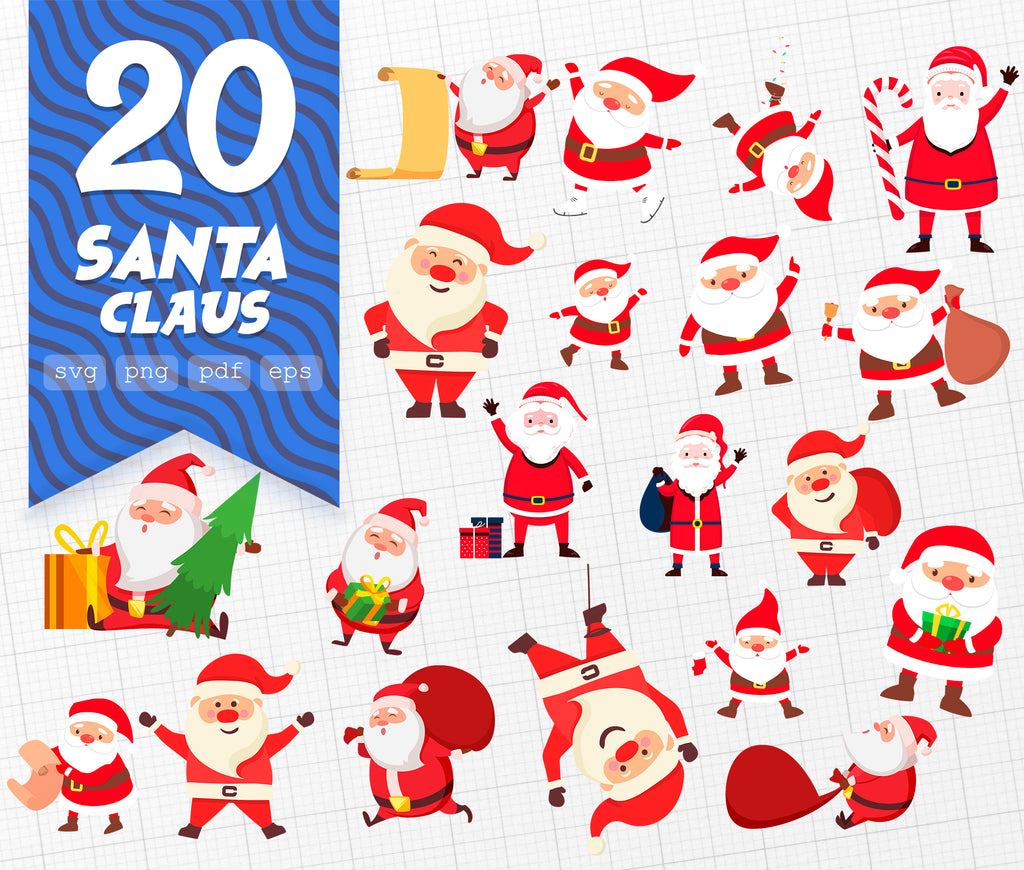 Santa Claus Svg Christmas Cut File Santa Claus Face Santa Head Clipart Clipartic