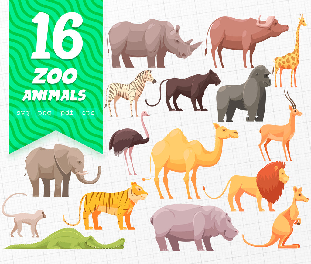 Download Zoo Svg Animal Svg Safari Animals Svg Jungle Animals Svg Cute Anima Clipartic