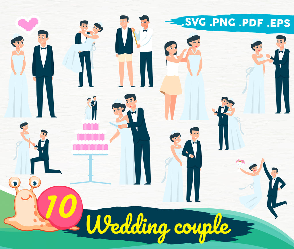 Download Wedding Couple Silhouettes Svg Wedding Svg Love Svg Couple Kissing Clipartic