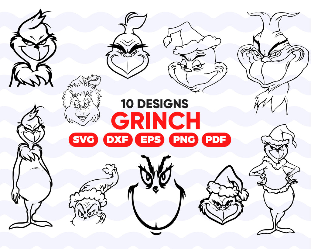 Download Grinch Face Svg Bundle Grinch Hand Svg Grinch Svg Files For Silhouet Clipartic PSD Mockup Templates