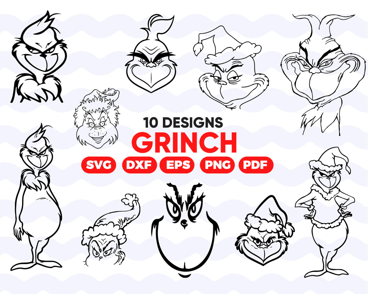 Download Grinch Face SVG Bundle, Grinch Hand SVG, Grinch svg files for silhouet - Clipartic