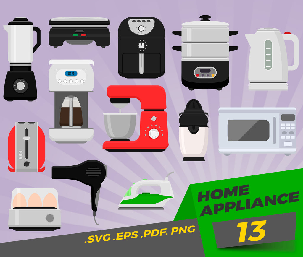 Free Free 100 Home Appliances Svg SVG PNG EPS DXF File