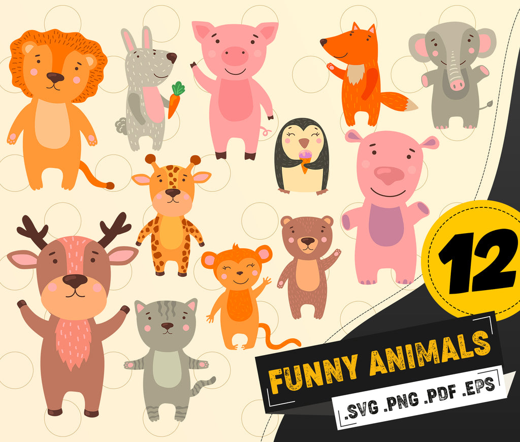 Download Animlas Svg Woodland Animals Svg Clipart Png Set Vector Animals For Clipartic