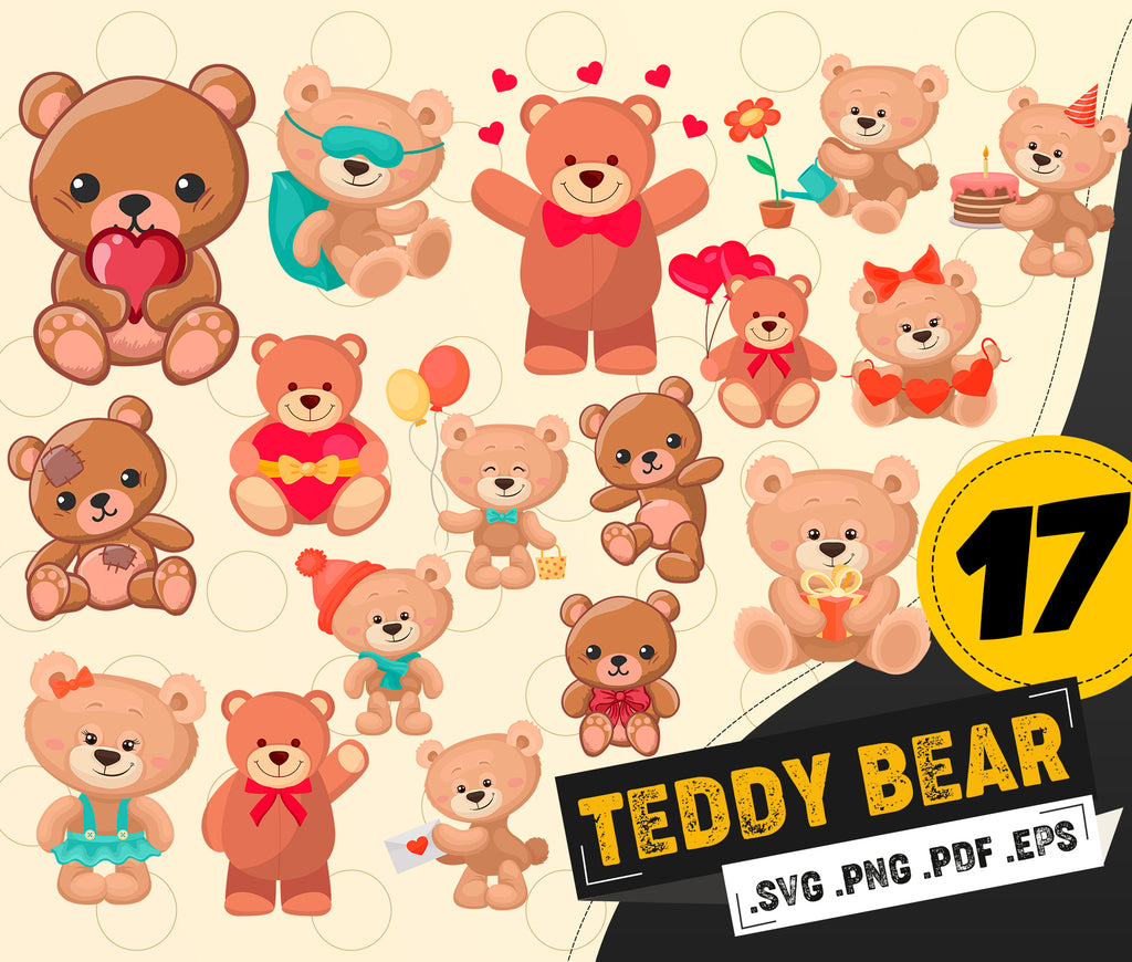 Download Teddy Bear Svg Bear Svg Bear Vector Bear Clipart Baby Bear Svg Bear Pn Clipartic