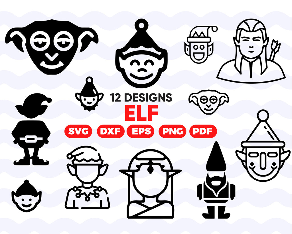 Download Elf Svg Dxf Png Eps Cut File Vinyl Decal Cricut Design Silhouet Clipartic