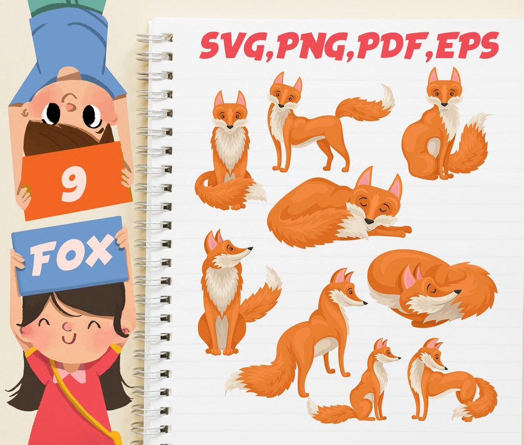 Download Fox Svg Animals Svg Fox Svg Bundle Foxes Clipart Emotional Fox Cli Clipartic