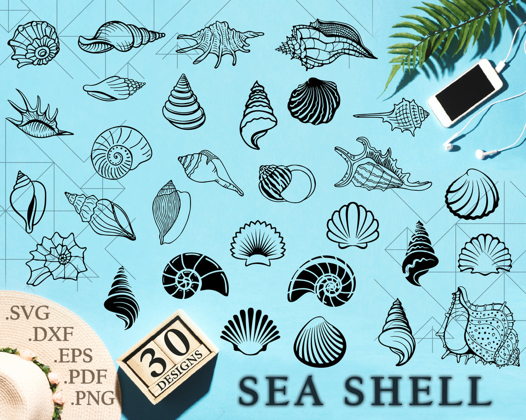 Download Sea Shell Svg Seashell Svg Beach Svg Shell Svg Mermaid Shell Svg Clipartic