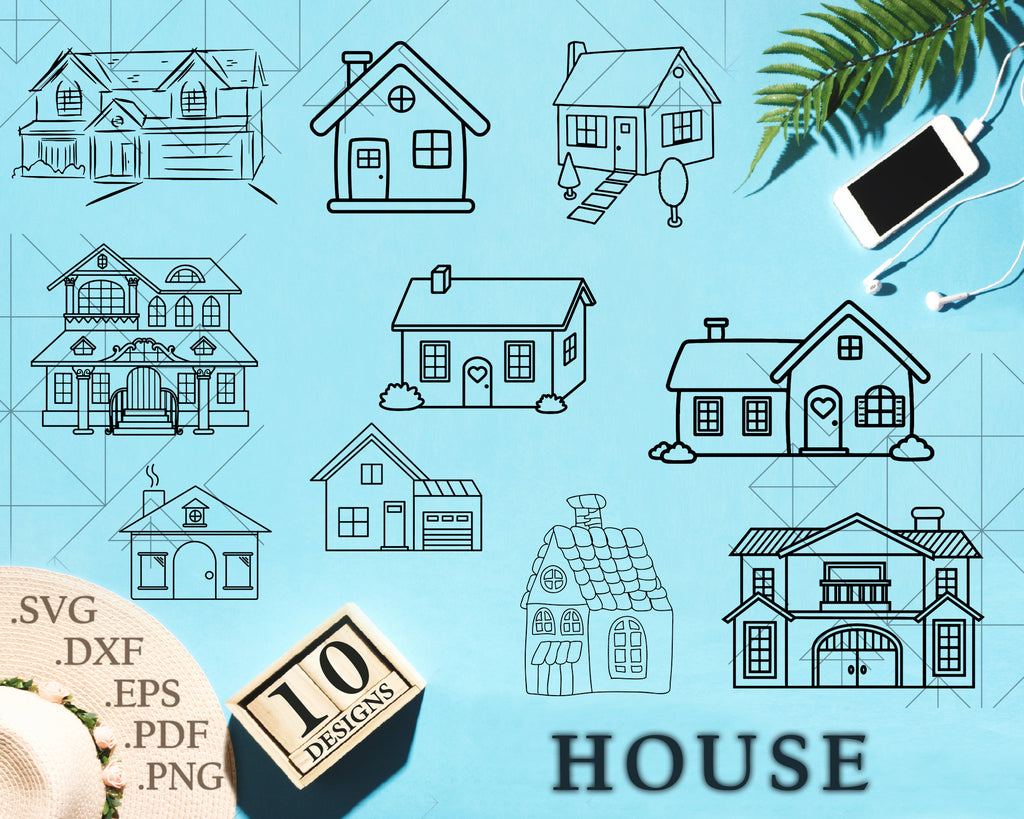 Download House Svg Bundle Home Vector Images Silhouette Clip Art Houses Svg F Clipartic