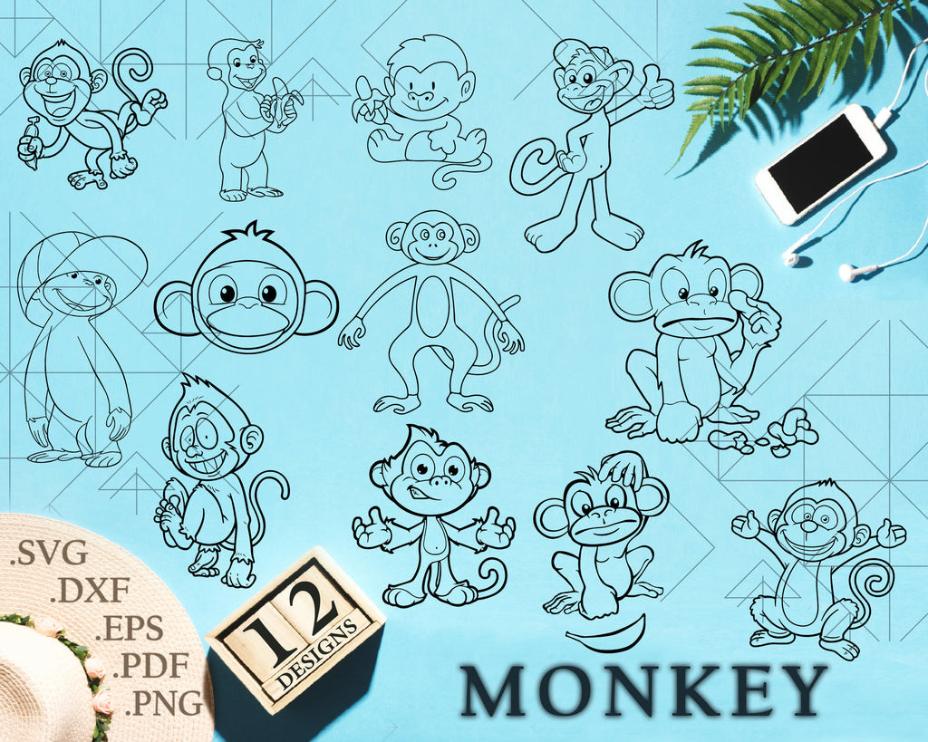 Download Little Monkey Svg My Little Monkeys Commercial Use Svg Monogram Svg Clipartic