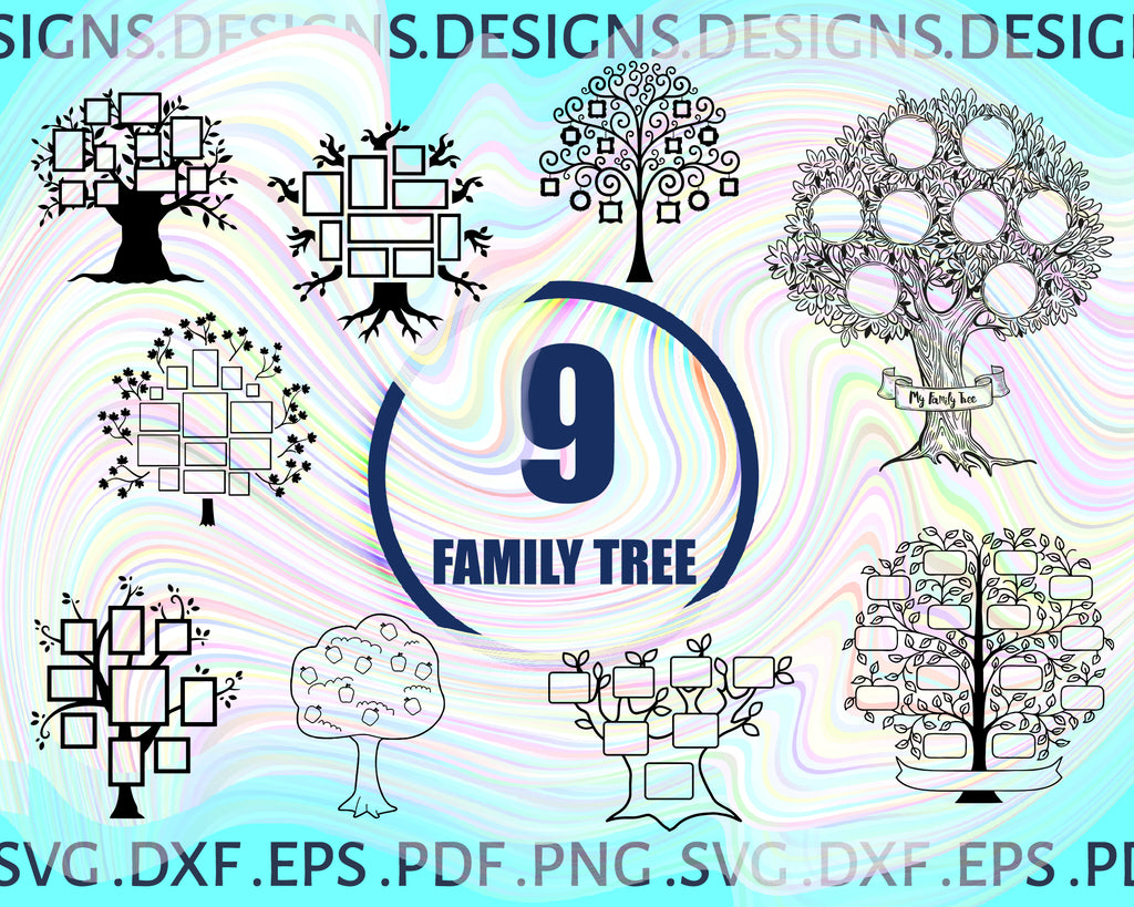 Download Family Tree Svg Tree Silhouette Svg Tree Svg Cutting Templates Com Clipartic