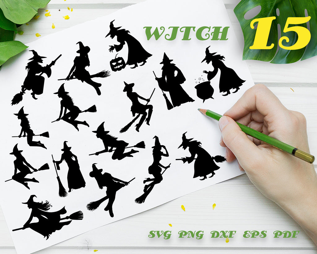 Download Witch Svg Halloween Svg Witch Silhouettes Halloween Silhouettes Ve Clipartic