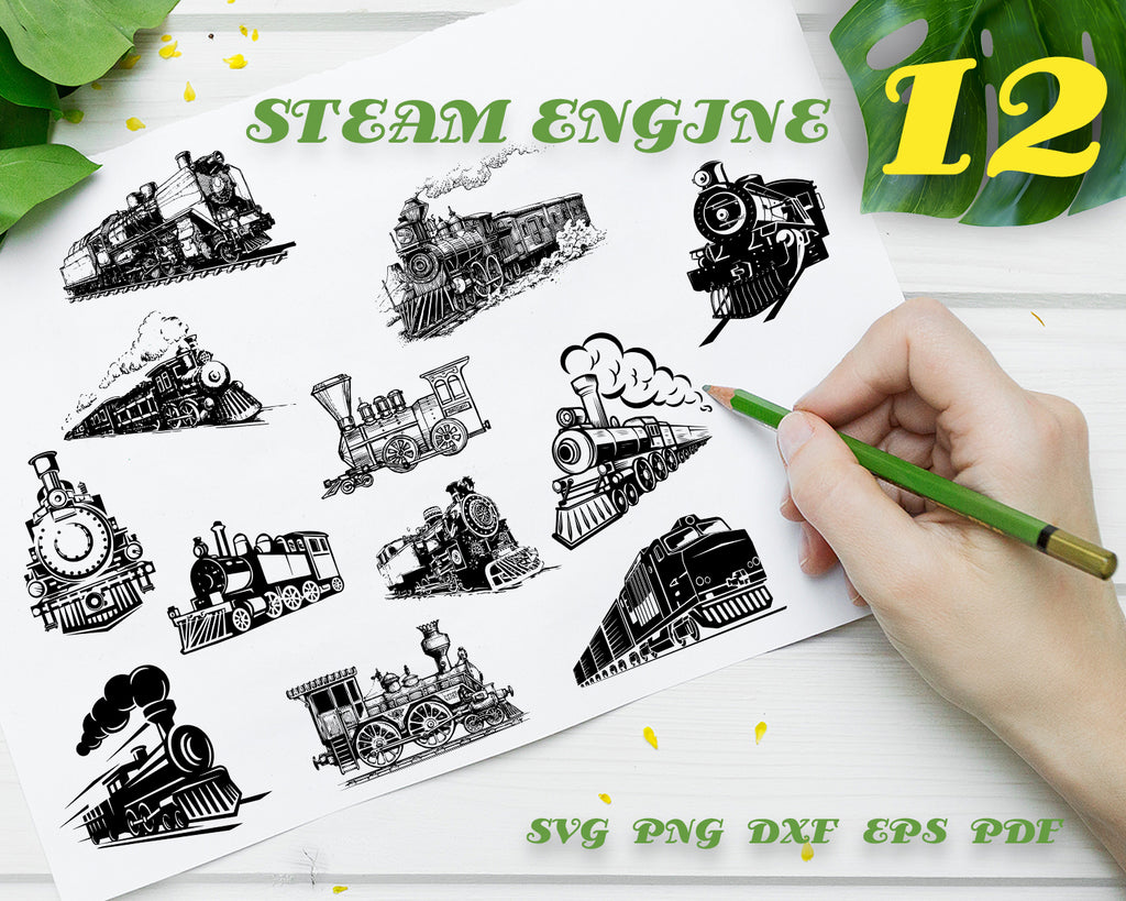 Download Steam Engine Svg Transport Vintage Train Svg Steam Engine Svg Stea Clipartic