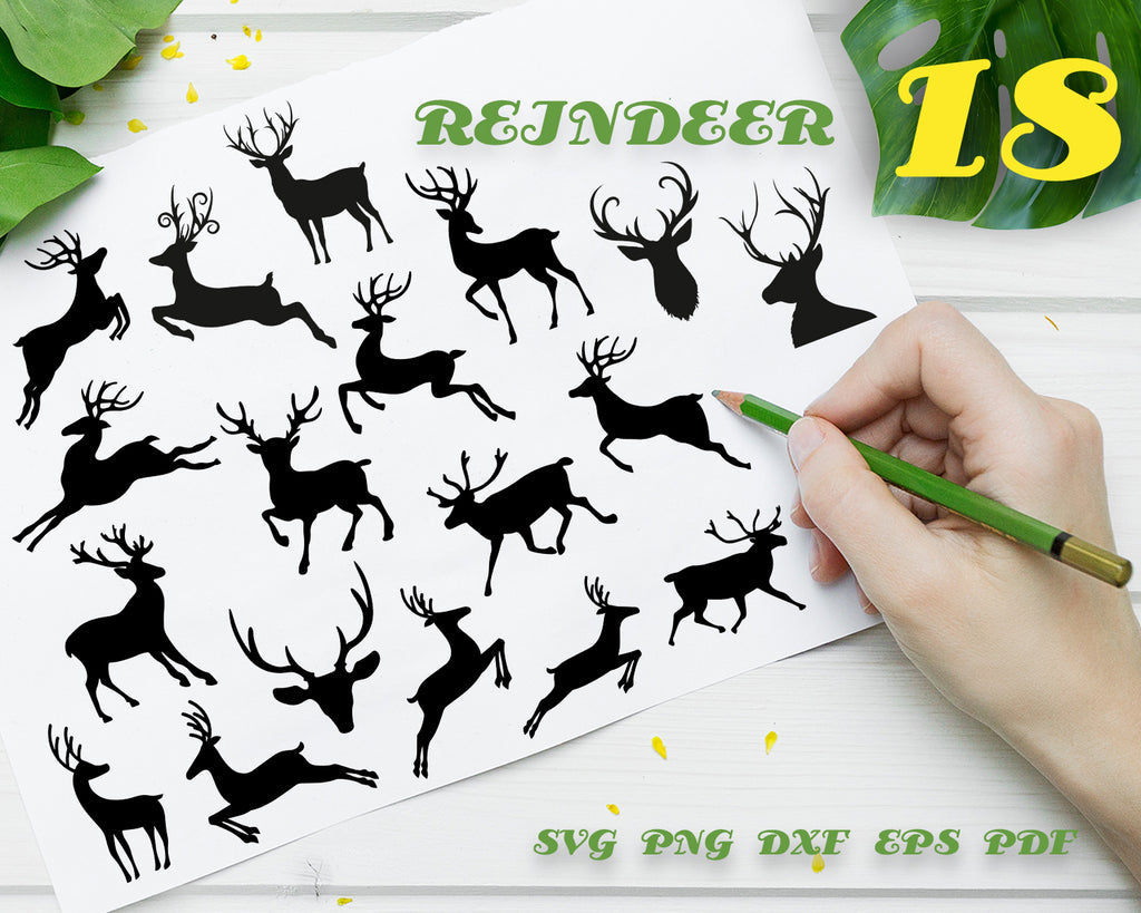 Download Reindeer Svg Christmas Reindeer Svg Instant Download Holiday Vinyl Clipartic