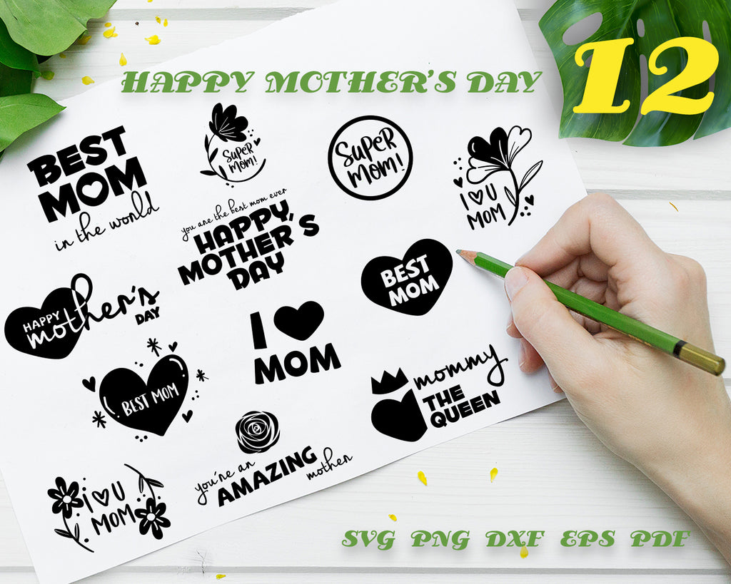 Download Happy Mother S Day Svg Clipart Silhouette Stencil File Cricut Cut Clipartic