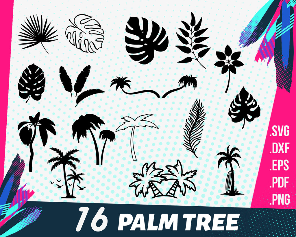 Download Palm Tree Svg Summer Svg Palm Cricut Palm Vector Palm Silhouette Clipartic