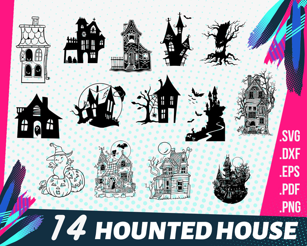 Download Haunted House Svg Haunted House Svg Haunted House Silhouette Hallowe Clipartic