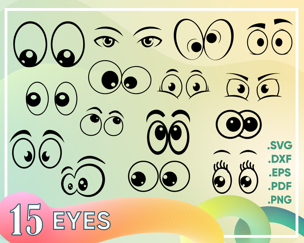 Download Cartoon Eyes Svg Comics Eyes Svg Silhouette Eye Svg Eye Dxf Eyelas Clipartic