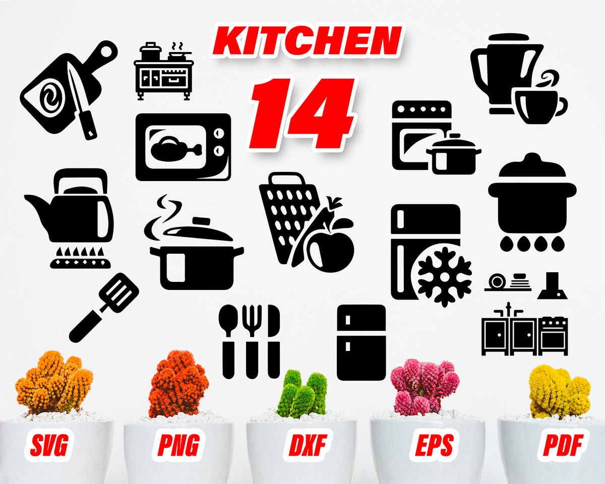 Download Kitchen Bundle SVG files, farmhouse svg, Kitchen svg ...