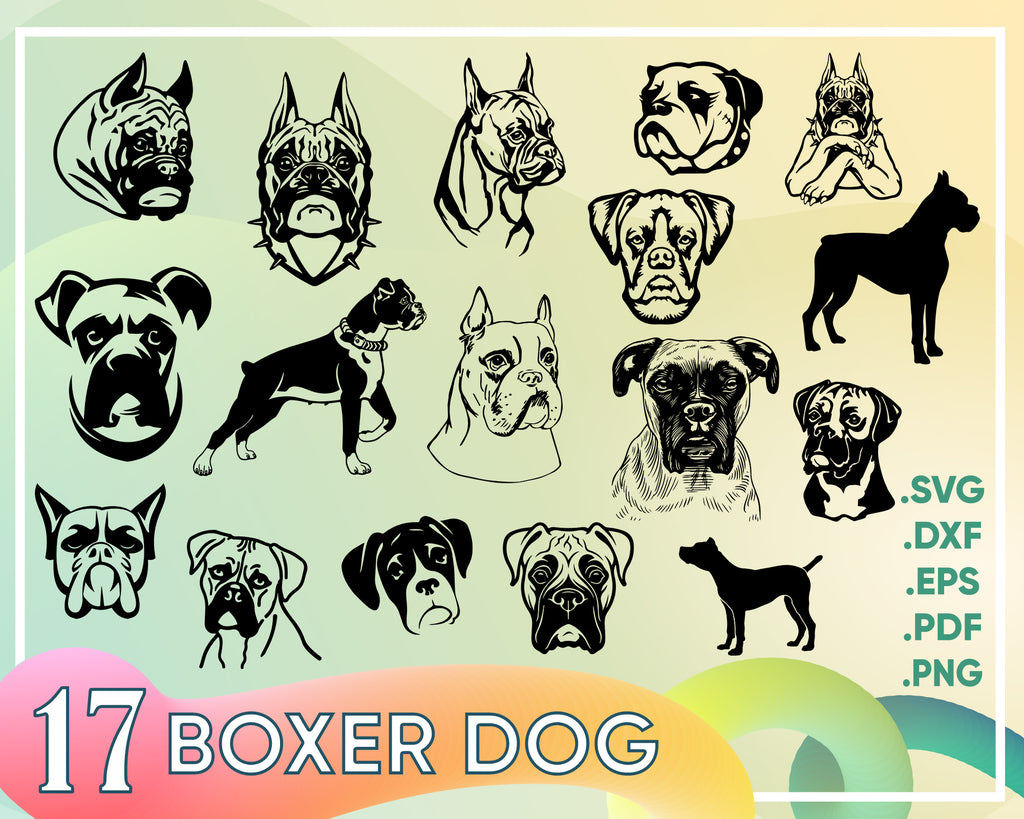 Download Png Boxer Svg Clipart Shirt Design Head Dxf Printable Peeking Dog Dad Download Cute Animal Face Dog Breed Cricut Vector Pet Portraits Art Collectibles