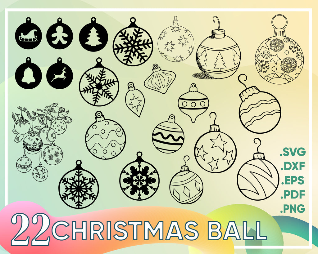 Download Christmas Ball Svg Templates Christmas Ball For Laser Cutting Stenci Clipartic