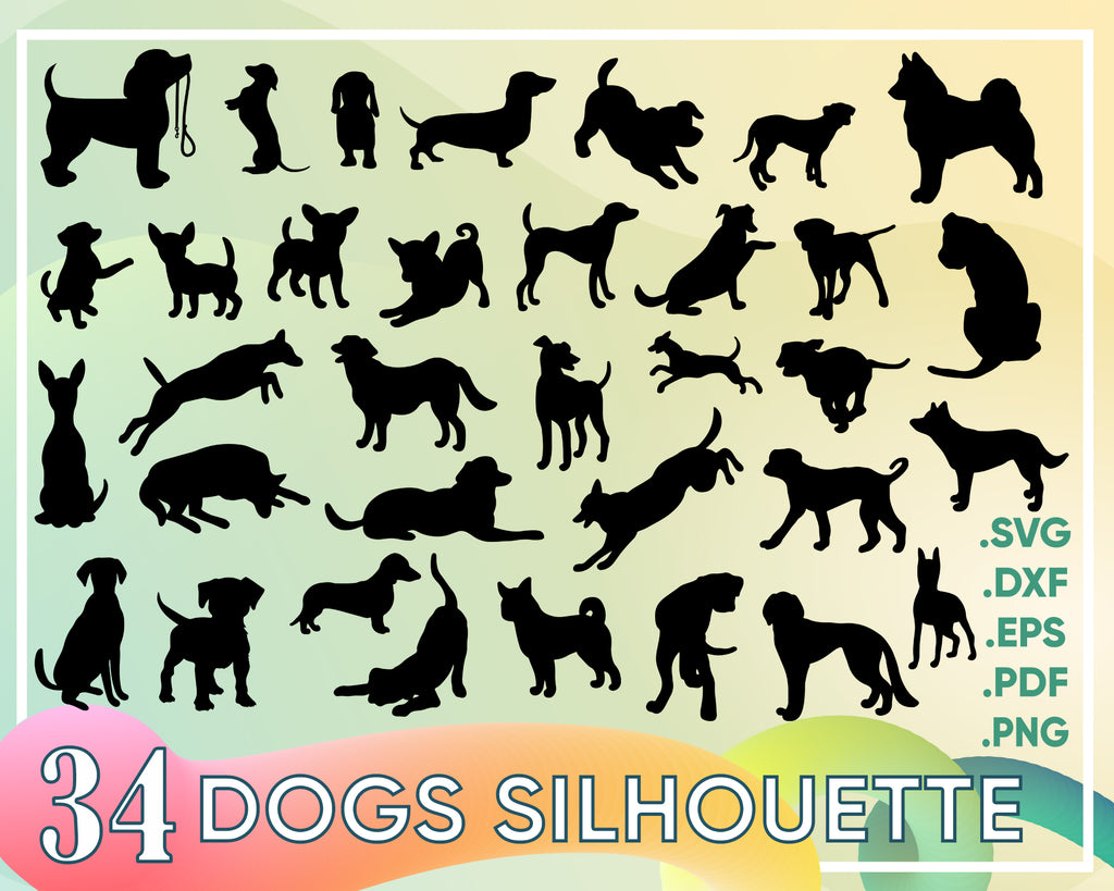 Download Dogs Silhouette Svg Dog Silhouette Svg Dog Decals Template Dog Svg Clipartic