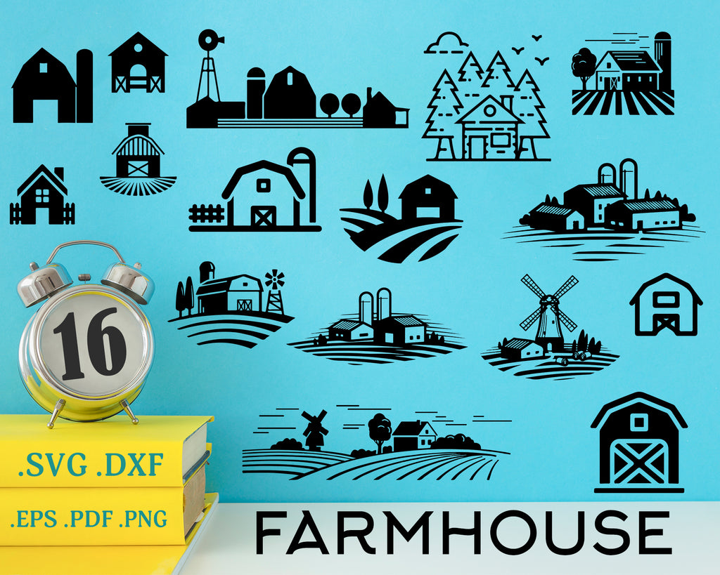 Download Farmhouse Svg Barn Svg Farm Svg Barn Vector Farmhouse Cut File Fa Clipartic 3D SVG Files Ideas | SVG, Paper Crafts, SVG File