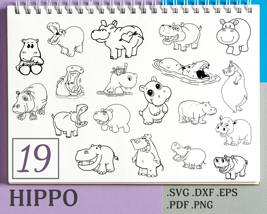Download Hippo Svg Hippo Clipart Hippo Hippopotamus Svg Hippo Face Svg Hip Clipartic