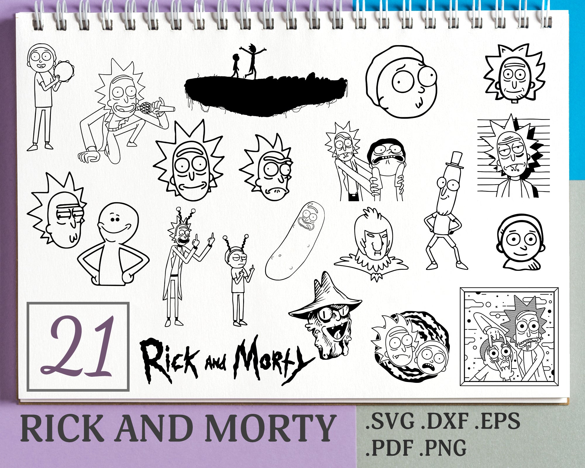 Download Rick And Morty Svg Rick And Morty Vector 3 Pack Rick And Morty Clip Clipartic