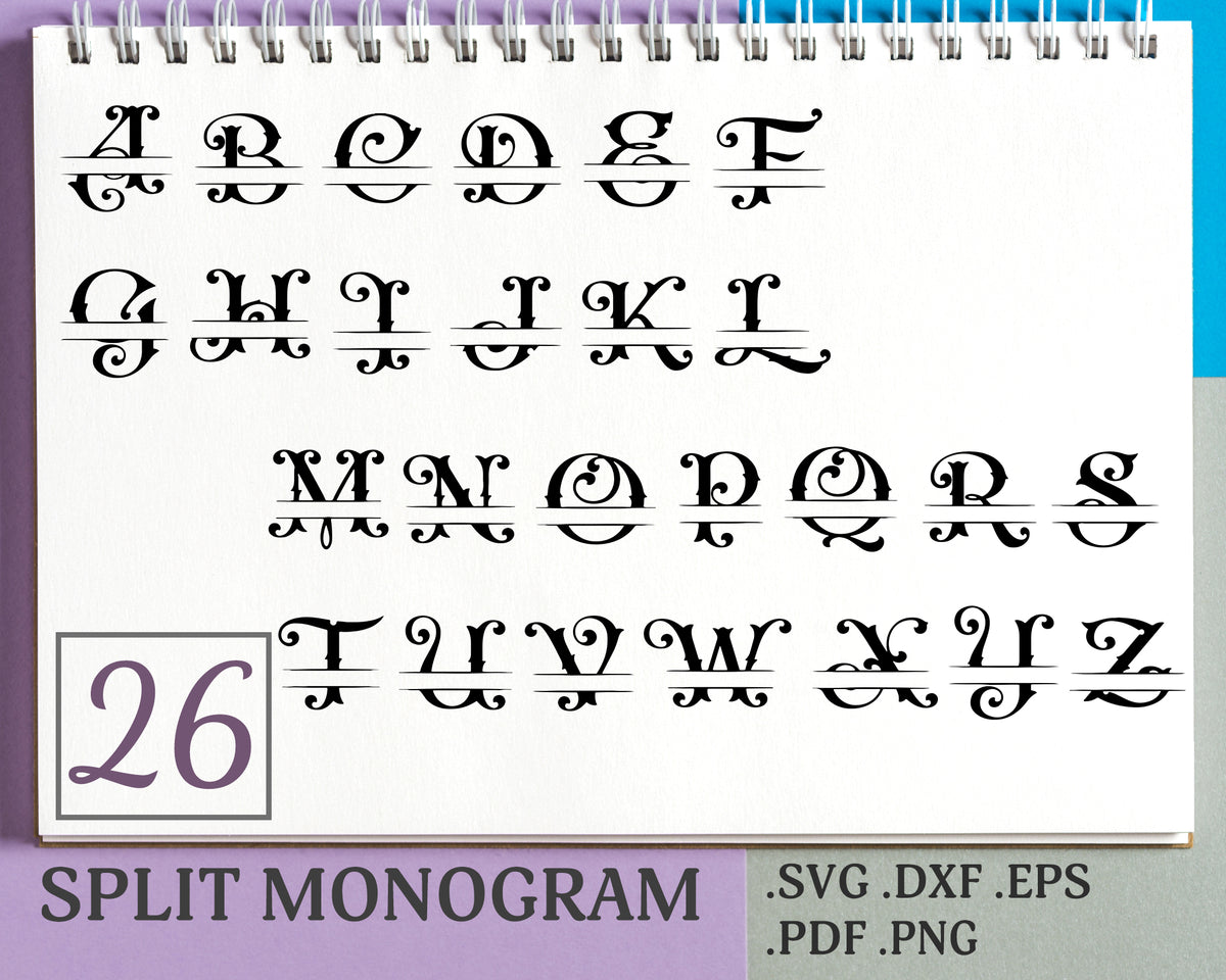 Download Split monogram svg, Split Monogram SVG, Split Font, Letter Svg, Split - Clipartic