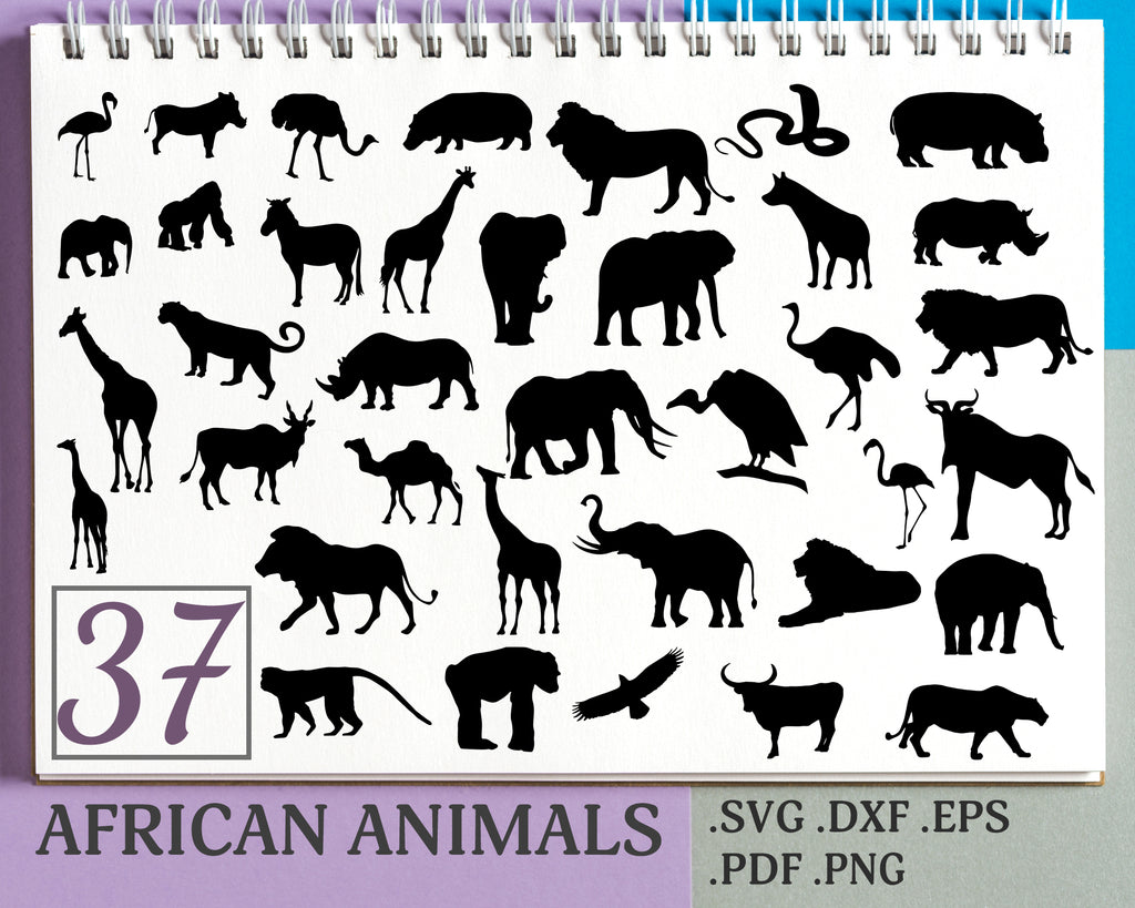 Download African animals svg, African Animals SVG Cut Files ...