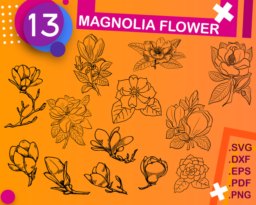 Free Free 164 Magnolia Flower Svg File Free SVG PNG EPS DXF File