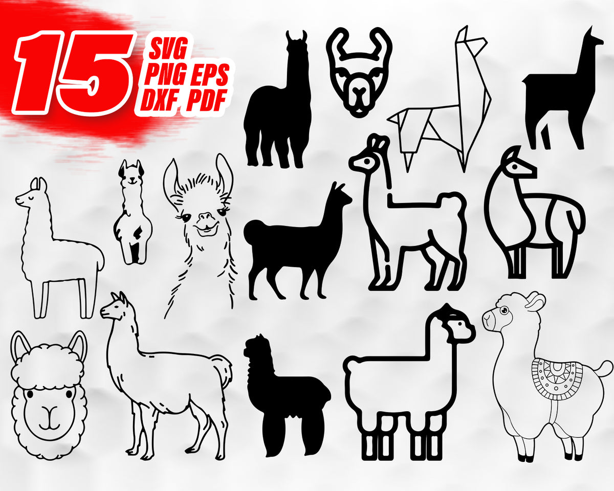 Download llama svg, animals, Llama cricut, Llama silhouette, Llama vector, Lama - Clipartic