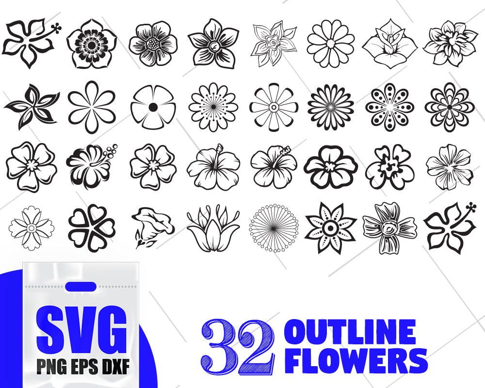 Download Outlines Flowers Svg Outlines Flowers Silhouette Outlines Flowers De Clipartic