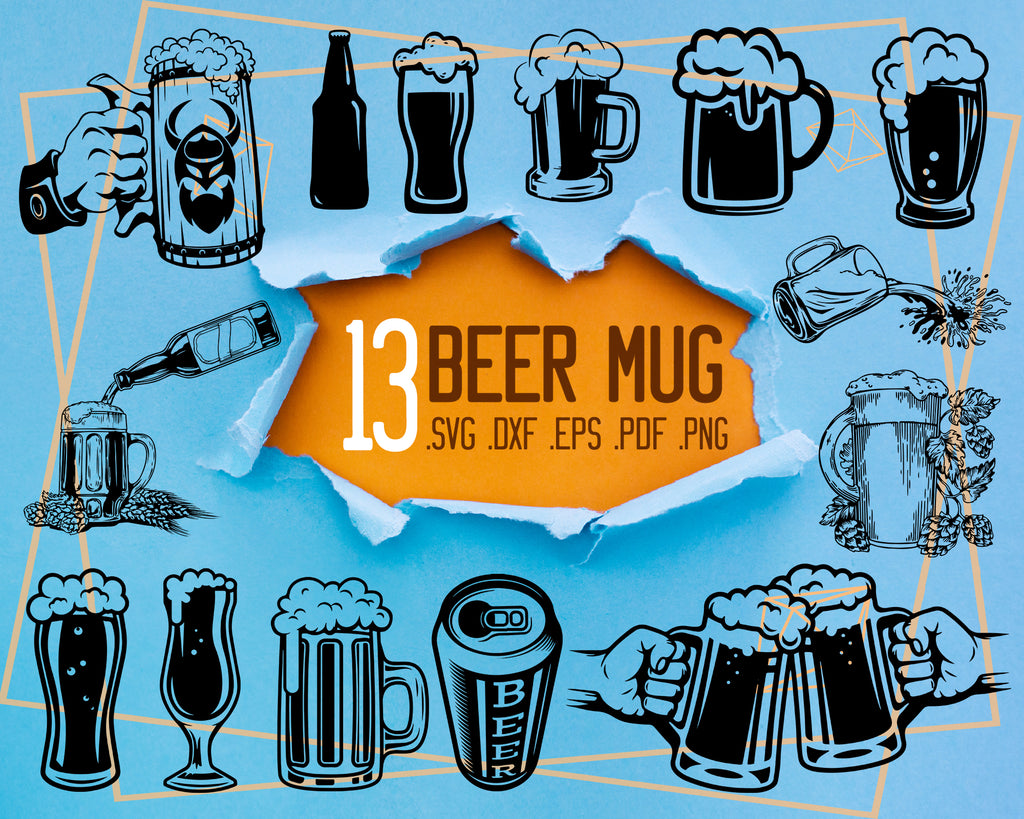 Download Beer mug SVG cut file | beer svg - beer glass svg - drink ...