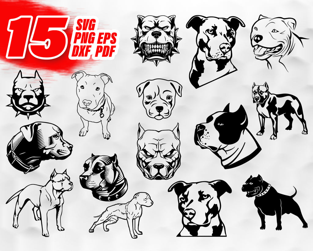 Download Pitbull SVG BUNDLE / Pitbull clipart / Pitbull vector ...