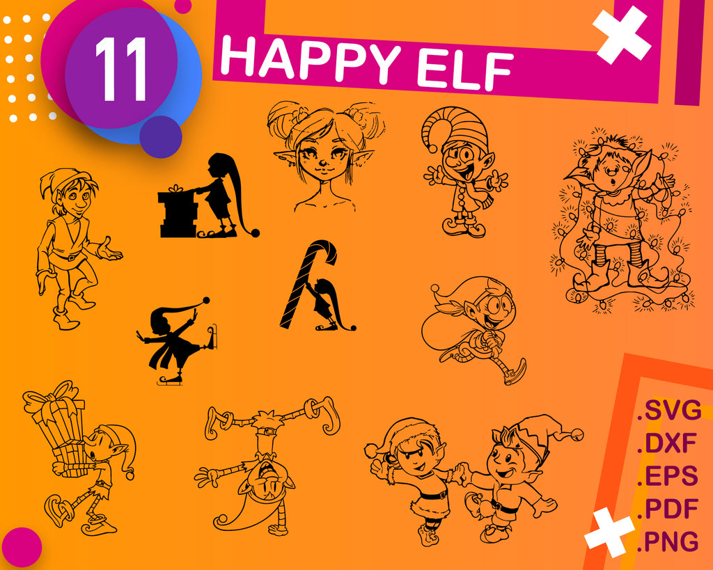 Download Happy Elf Svg Merry Christmas Svg Santa Svg Elf Squad Svg Baby Elf Clipartic