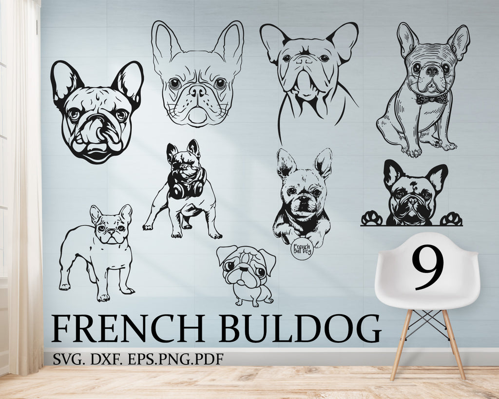 Download French Bulldog Svg Bulldog Silhouettes Digital Cutting File Cricut Clipartic