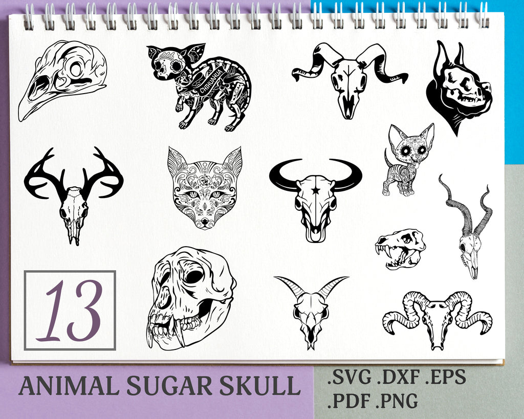 Download Animal Sugar Skull Svg Sugar Skull Skull Svg Sugar Skull Clipart A Clipartic