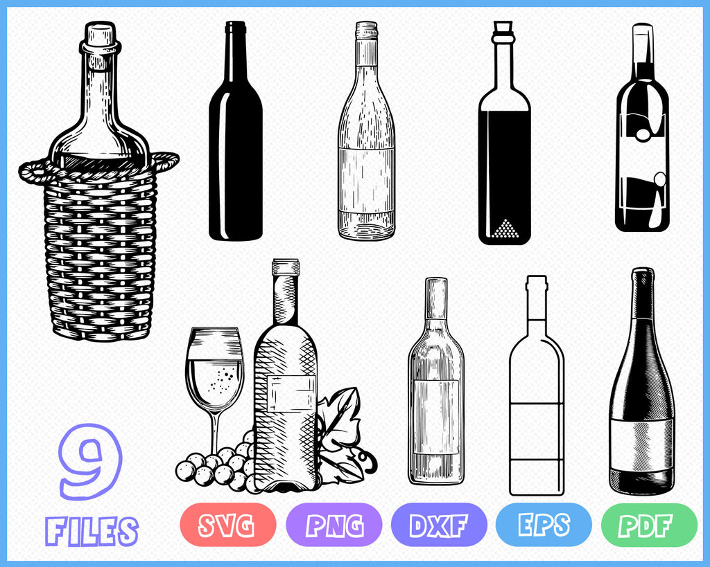 Download Wine Bottle Svg Drink Clipart Alcohol Svg Wine Silhouette Wine Clipartic