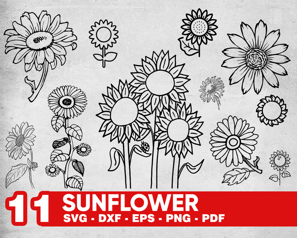 Free Free 277 Sunflower Svg Black And White Free SVG PNG EPS DXF File