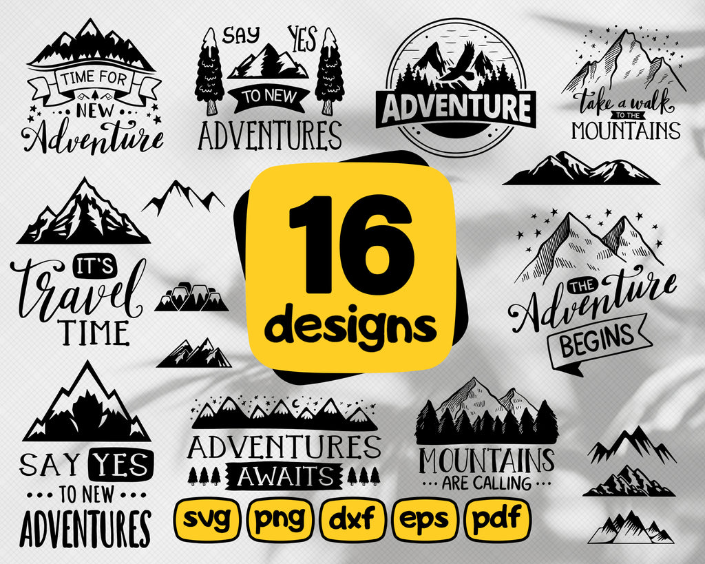 Download Mountain Scenary Svg Mountain Svg Camping Svg Mountain Silhouette Clipartic