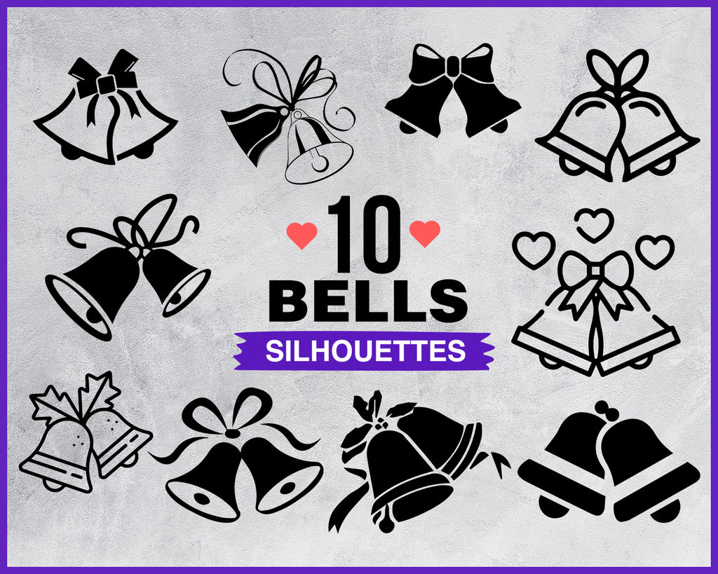 Free Free 324 Silhouette Wedding Bells Svg SVG PNG EPS DXF File