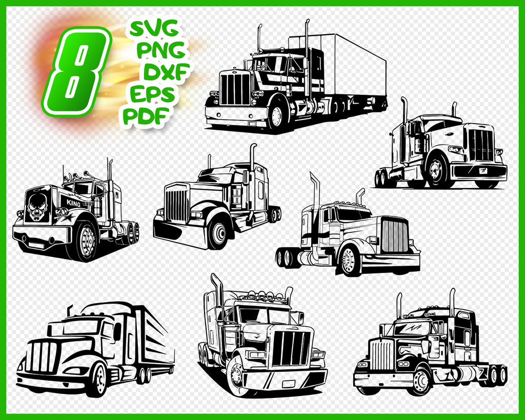 Truck Svg Truck Driver Svg Semi Truck Svg Clipart Cut Files Cricu Clipartic