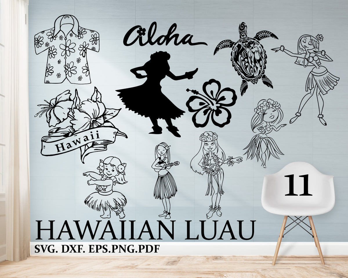 Download Hawaiian Luau svg, tropical svg, hawaii silhouette, tiki ...