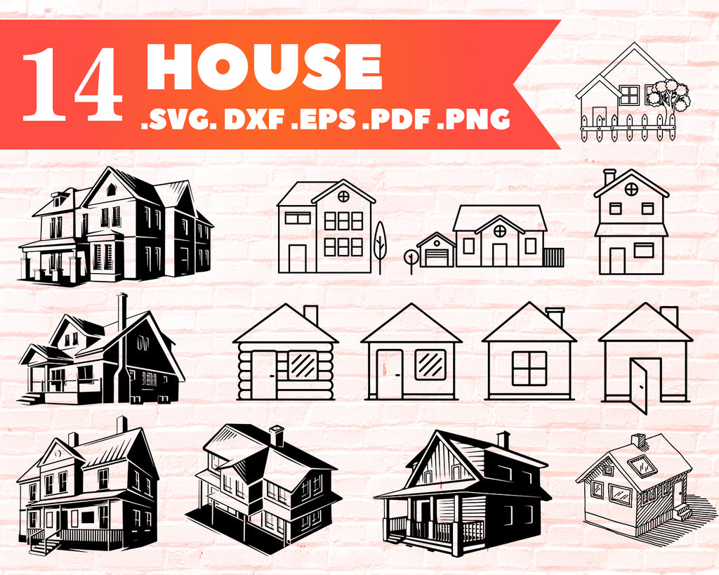 Download Engraving Dxf House Clip Art Svg House House Instant Download Svg Design Iron On Svg Cutting Files House House House Svg Clip Art Art Collectibles