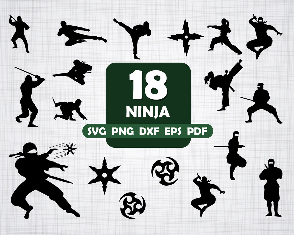 Download Ninja Svg Bundle Ninja Svg Ninja Clipart Characters Ninja Cut File Clipartic