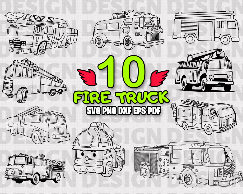 Free Free 196 Fire Truck Svg Clipart SVG PNG EPS DXF File