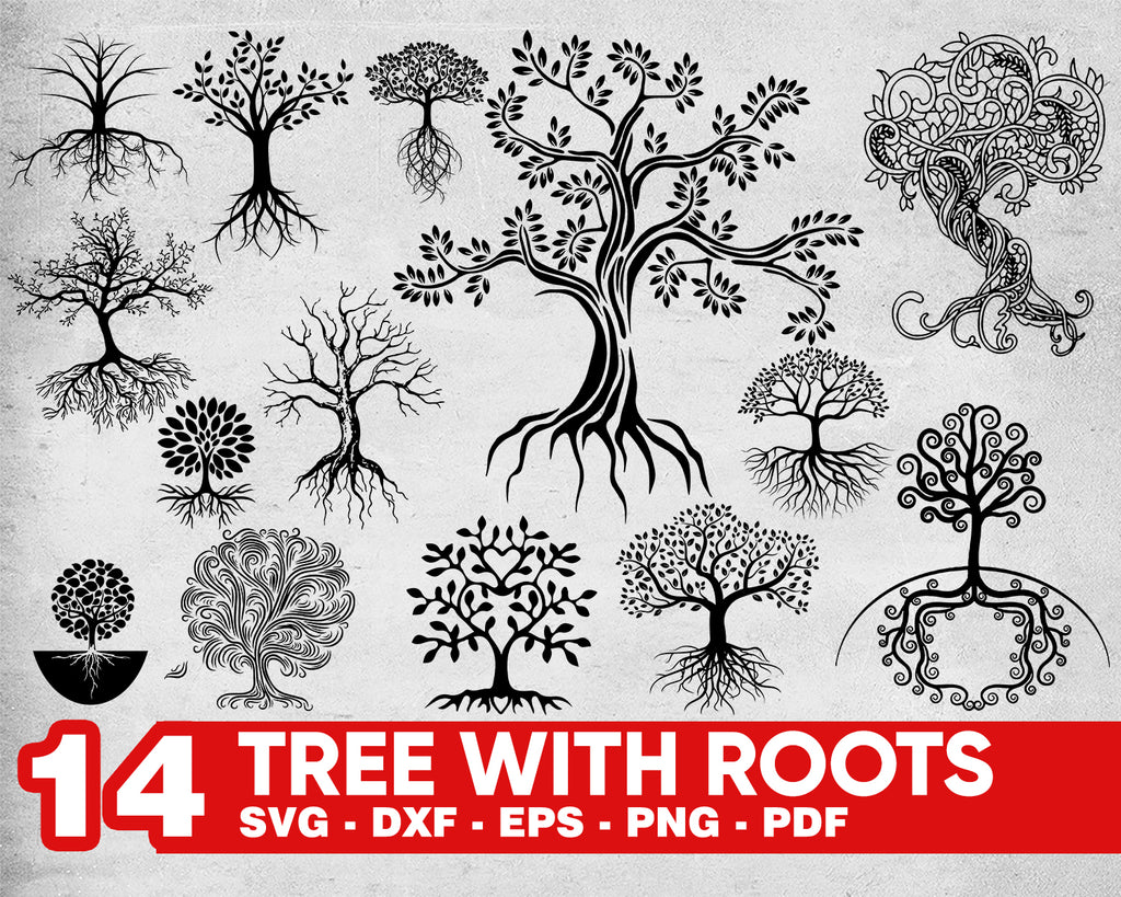 Download Tree With Roots Svg Bundle Tree Roots Svg Clipart Cut Files For Sil Clipartic