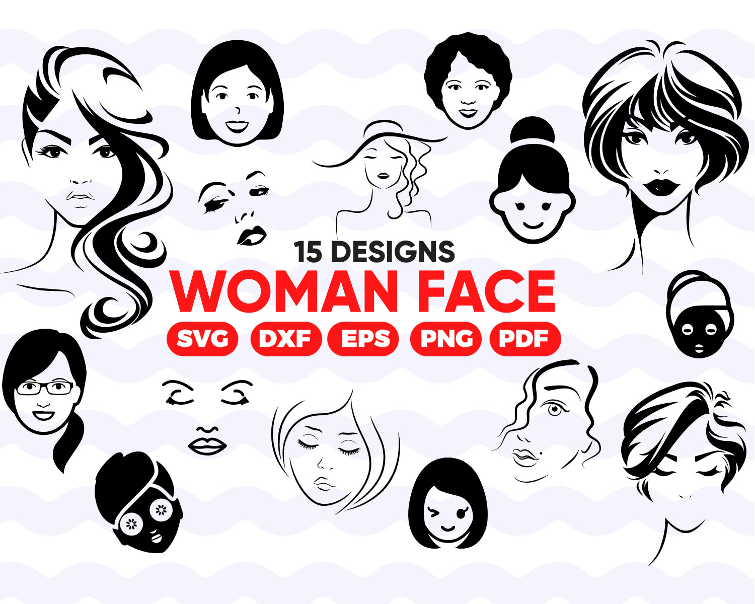 Download Woman S Face Svg Bundle Woman Svg File Girl Svg Instantly Loading Wo Clipartic