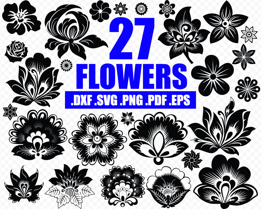 Download Flowers Silhouette Flower Svg Floral Vector Design Clipartic